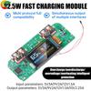 22.5W Fast Charging Module TFT Color Screen Digital Display Mobile Power 3.7V Ternary Lithium Battery Motherboard DIY Rechar