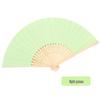 Solid Color Bamboo Folding Fan for DIY Crafts - Children's Kindergarten Material, Customizable with Logo or Text