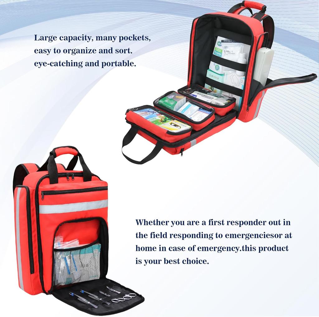 First Aid Kits Emergency Rescue Backpacks Empty Large Capacity Sorted Storage Outdoor Camping Survival Kits Medical Kits
