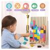 Wooden Tetris Puzzle Toy Game, 3D Wooden Montessori Puzzle Toy, Math Building Blocks, for Adults and Children, Party, Tabletop Gift (Acrylic)
