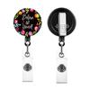 Retractable Badge Holder with Metal Clip Rotating ABS Badge Holder for Student Teacher Doctor Nurse Badge Holder