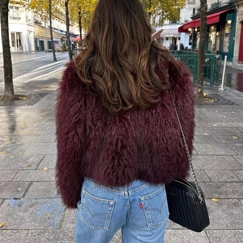 Spring New Arrival Women's Clothing Fashion Style French Design Fashion and Environment-Friendly Fur Short Outwear 57047748