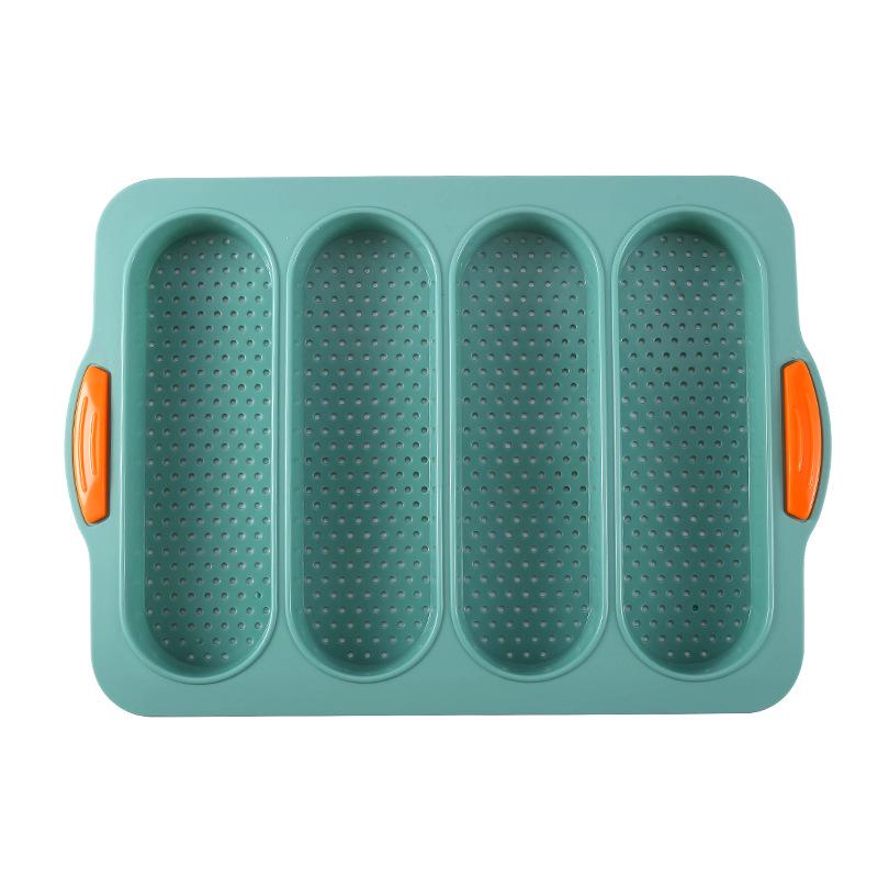 4-Cavity Non-Stick Silicone Baguette Cake and Bread Mold