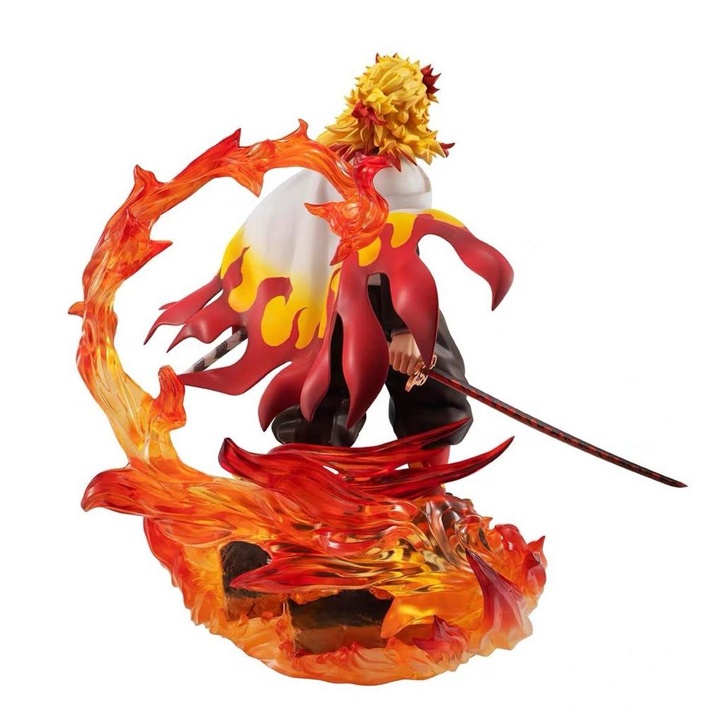 Demon Slayer Kimetsu No Yaiba Anime Figure Rengoku Kyoujurou Ornament Statue Action Figurine Collectible Model Toys Doll