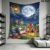 Tom and Jerry B Wall Hanging Printed Fabric Blanket Decorative Tapestries for Bedroom Living Room Home Decor