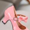 Mädchen PU Lederschuhe Herbst Schleife Sandalen Kinderschuhe Hohe Absätze Prinzessin Süße Sandalen für Mädchen