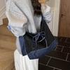 Retro Leopard Patchwork Denim Tote - Large Capacity Crossbody & Casual Shoulder Bag
