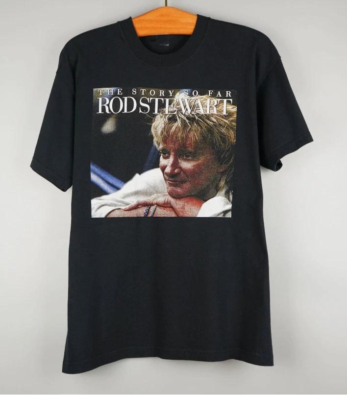 Vintage Rod Stewart 2001 Tee Shirt Black Cotton All size S-5XL S