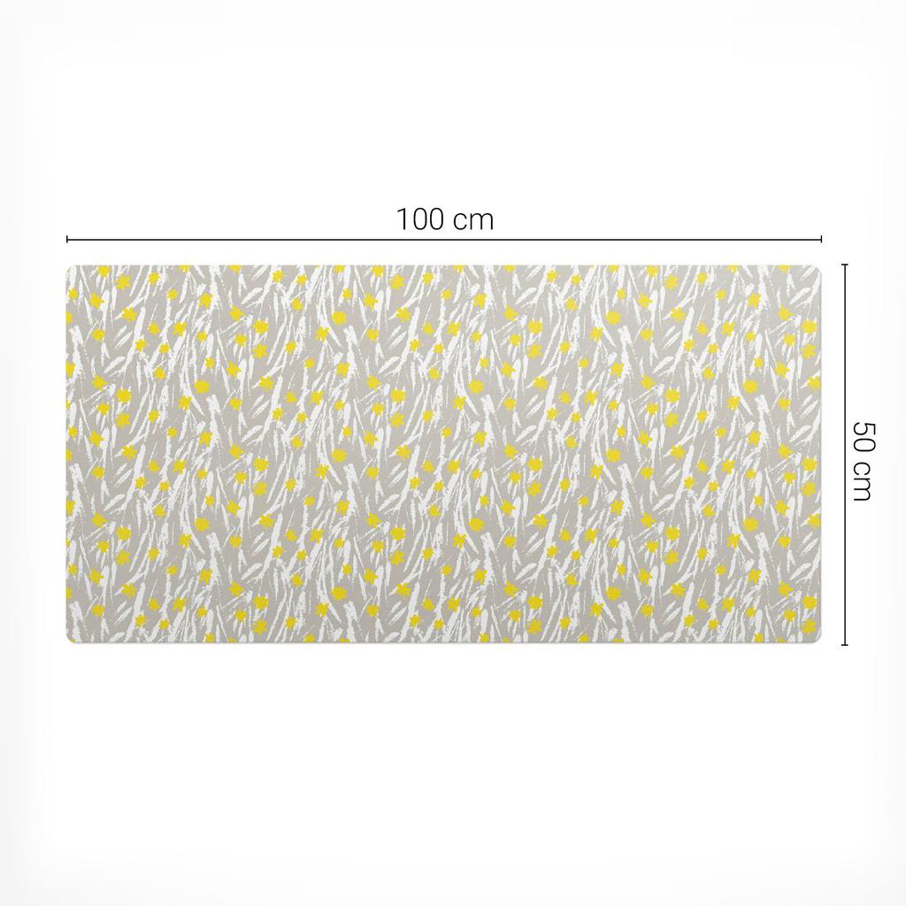 Designerska Podkładka Ochronna Pod Laptopa Kwiatowy Wzór Gałązek 100X50 Cm