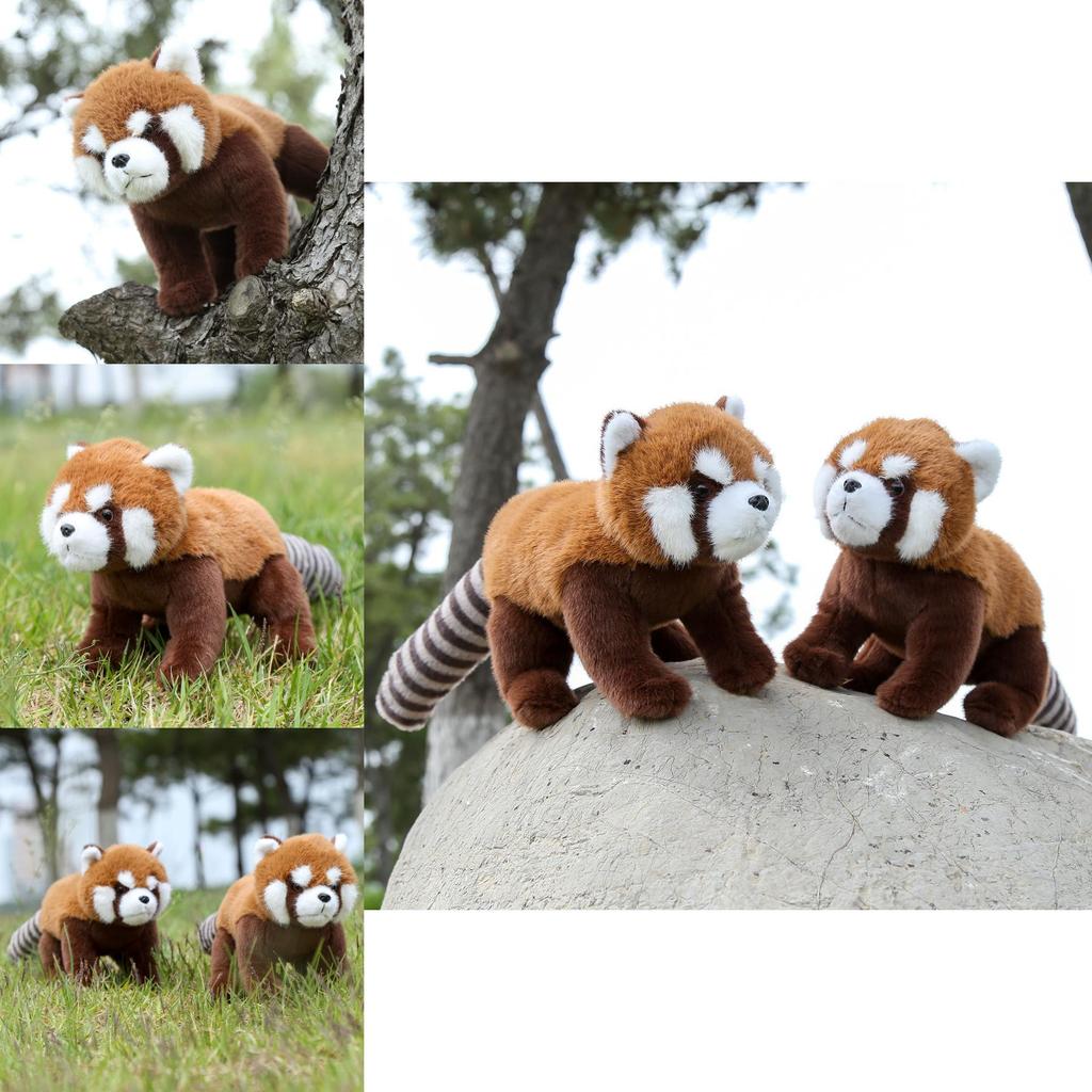 Red Panda Raccoon Plush Toy Soft Stuffed Animal With Pp Cotton Filling For Gift And Comfort