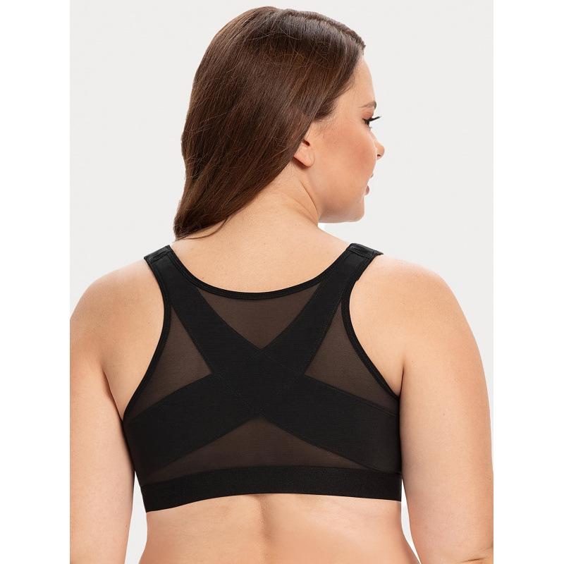 2025 Plus Size Front Buckle Wireless Bra for Women in Europe and America