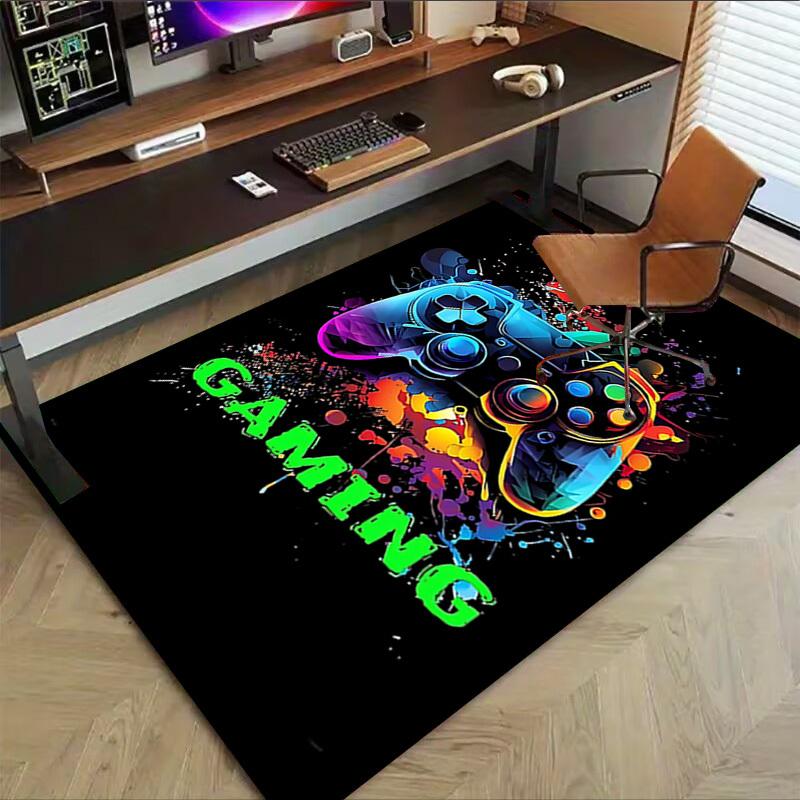 1PC Gaming Controller Extra Large Non Slip Floor Carpet, Office, Family, Bedroom, Studio Large Area Rug Indoor Rugs