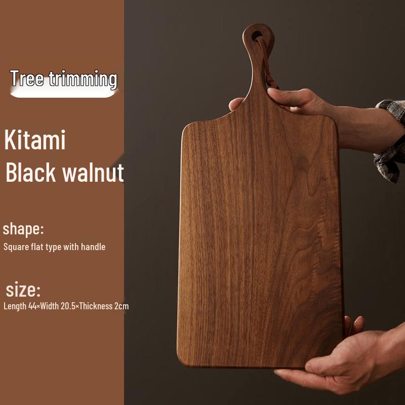 Premium Walnut Wood Serving Board with Handle