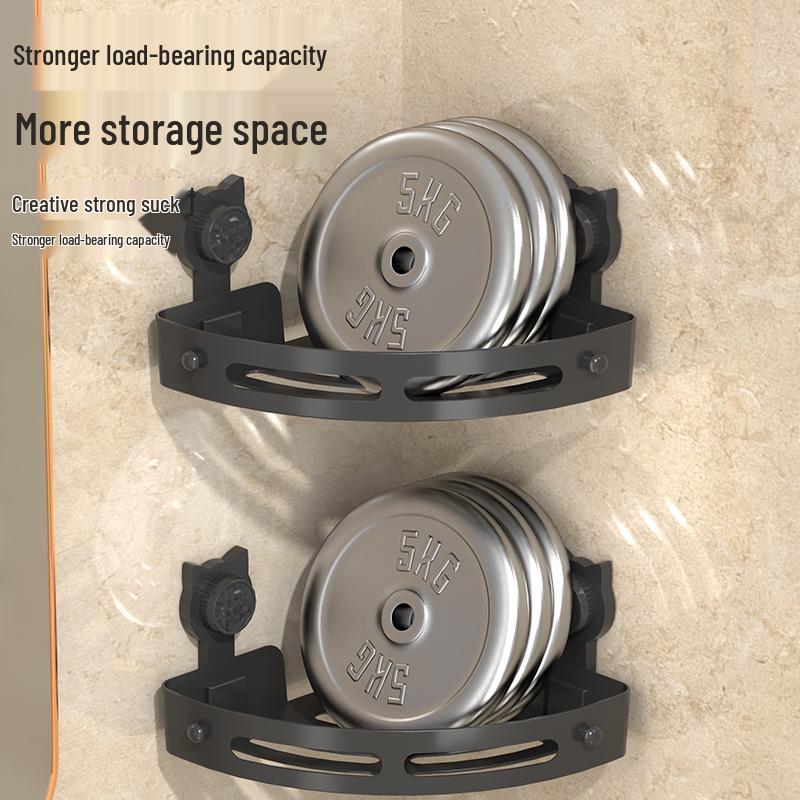 No-Drill Wall-Mounted Suction Cup Cat Storage Rack for Bathroom