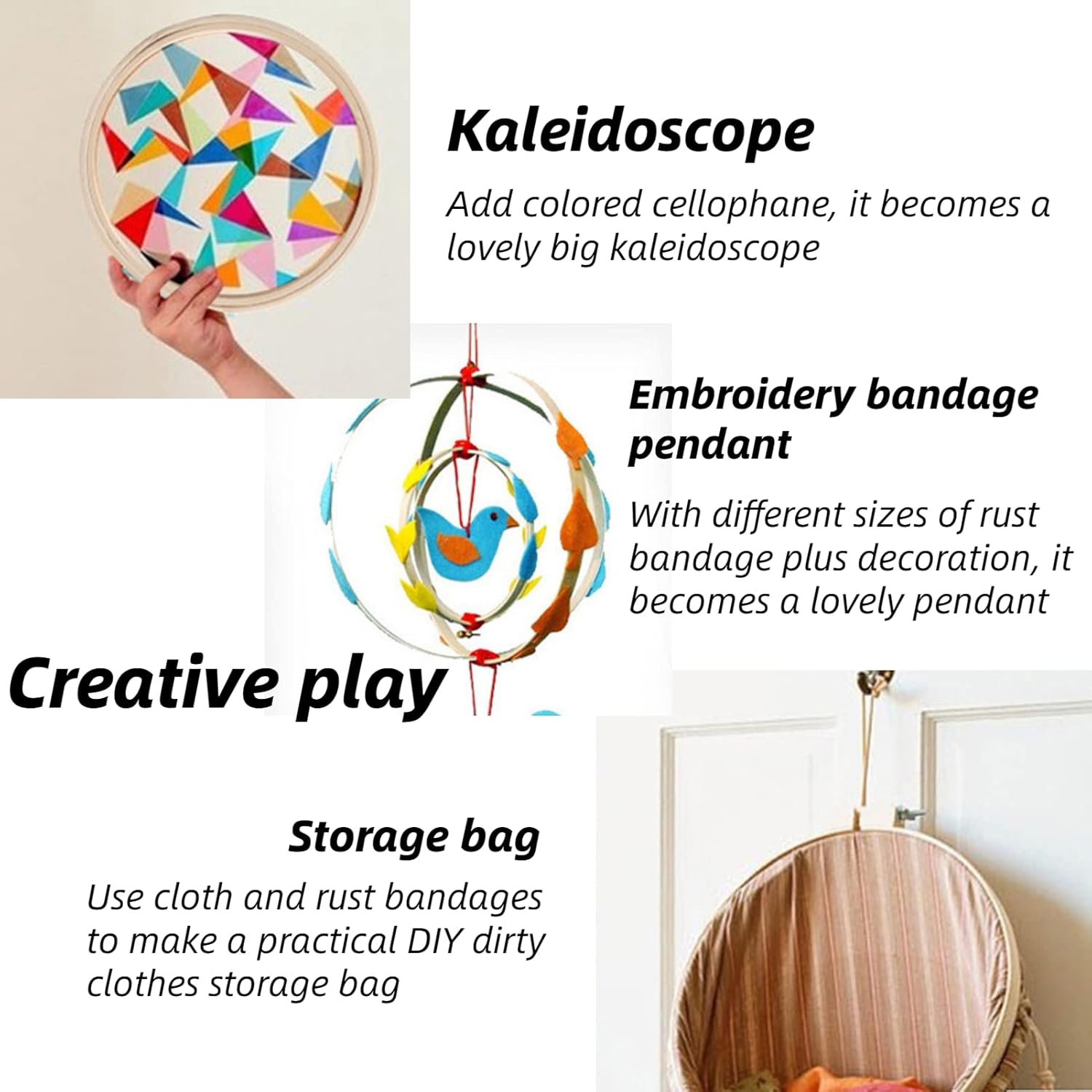 

Embroidery Frame , Oval Embroidery Hoop , Wide Wooden Circle Cross Stitch Hoop Rings , for Embroidery , Stitching , Cross Stitch , Needle Point ,