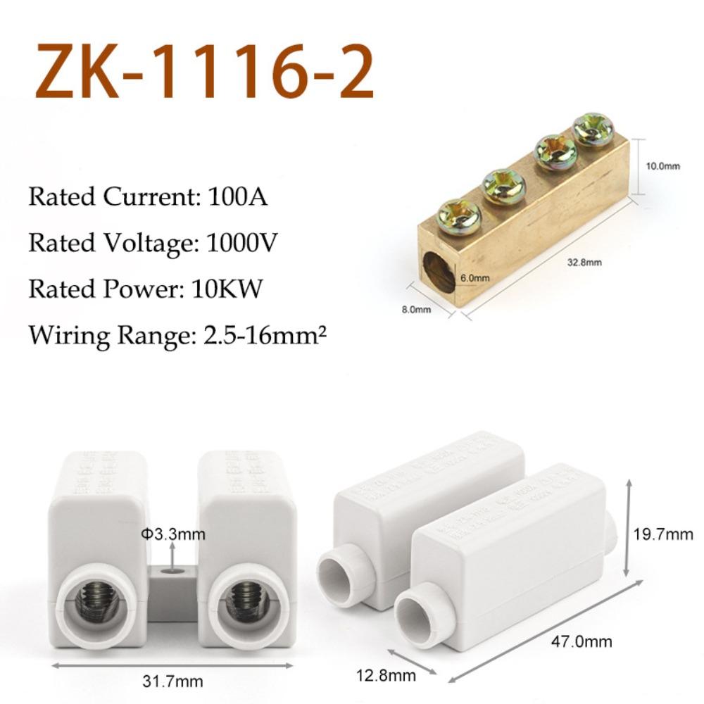 New Conductor Brass High Power Splitter Large Current Universal Quick Terminal Block Fast Connector Electrical