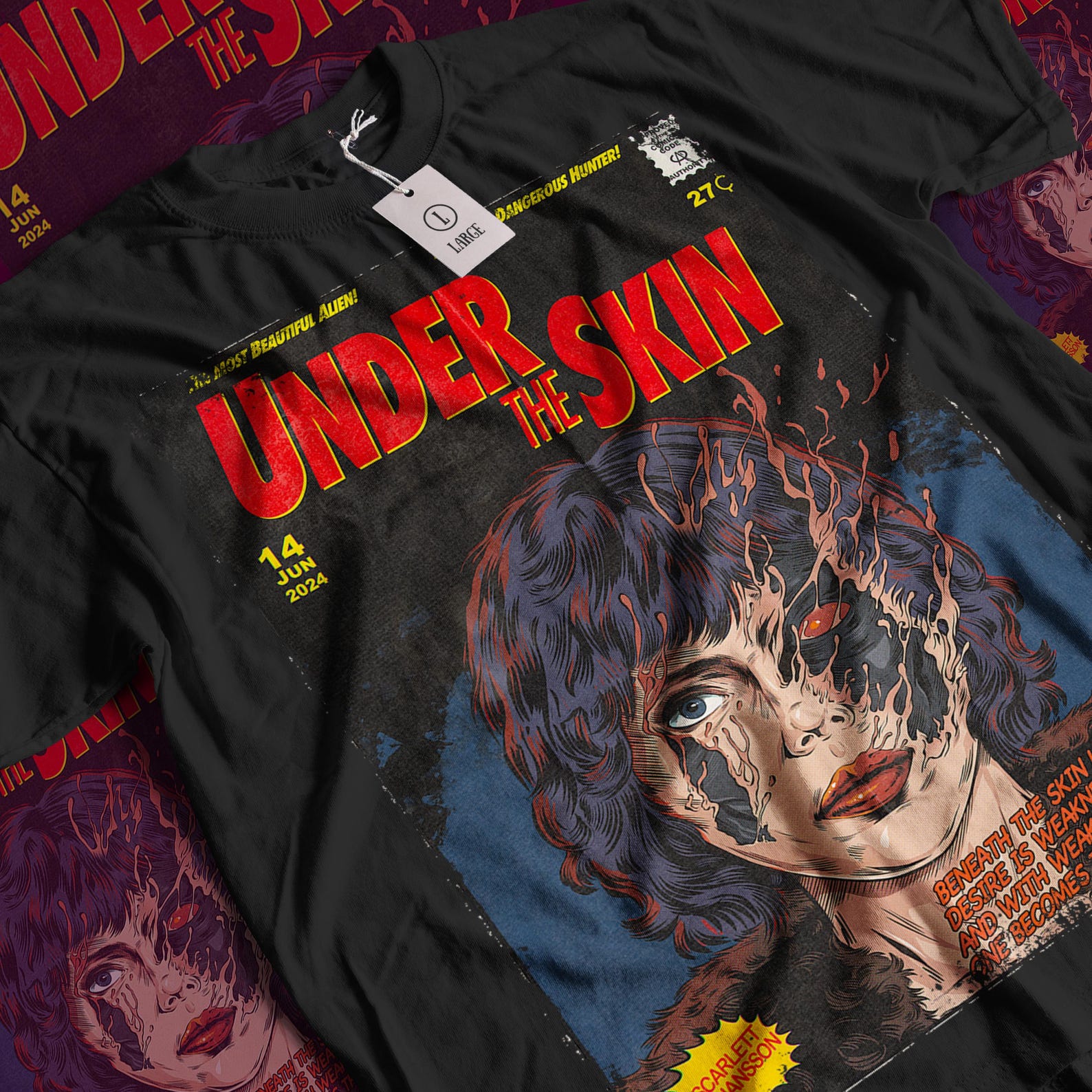 Under The Skin Movie T-Shirt: Vintage Horror Graphic Tee S