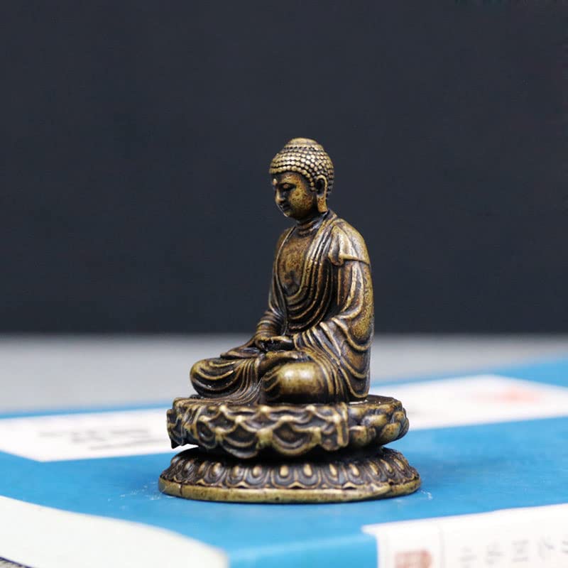 Miniature Buddha Seated Shaka Suitable for and Tendai Bronze Principal Buddha Statue for Buddhist Altar Statue, Nyorai, 5cm, Soto, Rinzai, Sects,