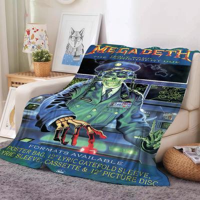Rock Band M Megadeth Blanket For Sofa Office Bed Plane Travel Sleep Read Relax Camping Soft And Warm