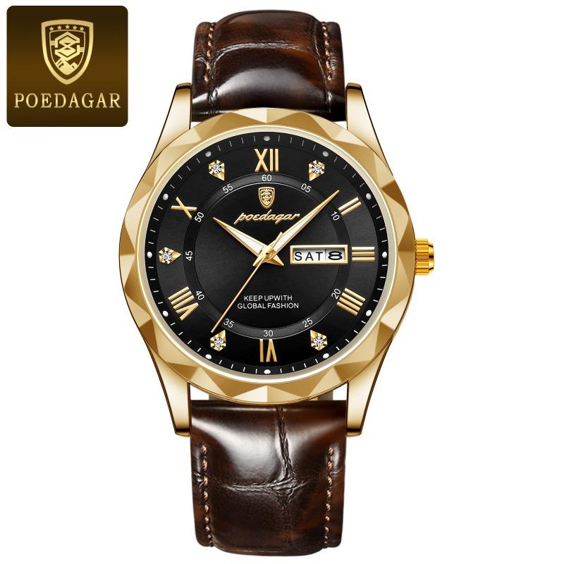 Top Brand Waterproof Luminous New Men's Watch Fashion New Quartz Luminous Double Calendar Men's Wristwatch