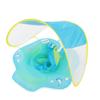 Baby Swim Ring Double Gasbag Rollover Protection Baby Pool Float Ring with Sun Protection Canopy