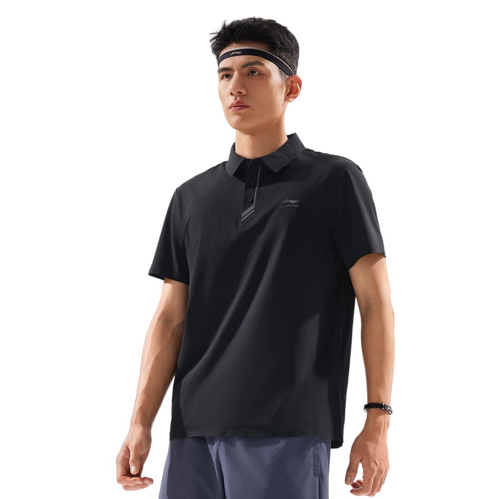 Men's Shirt Li-Ning Li Ning Qingmu Polo Shirt Men's Black