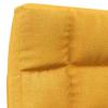 Floor Chair Foldable Mustard Yellow Fabric