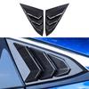 For Honda Civic Type R Hatchback   ABS Rear Quarter Panel Window Side Louver Black Carbon Fiber Color Vent Sticker Cover