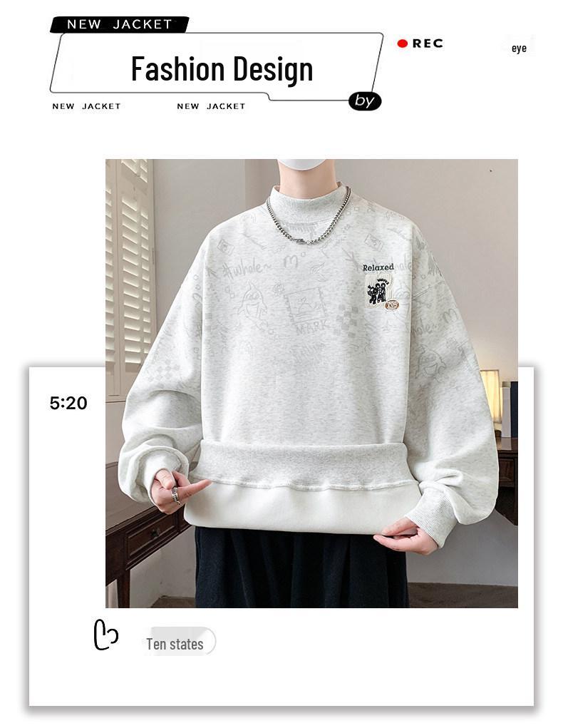Fleece-Lined Thick Hoodie for Boys and Teens - Autumn/Winter Long-Sleeve Warm Wear