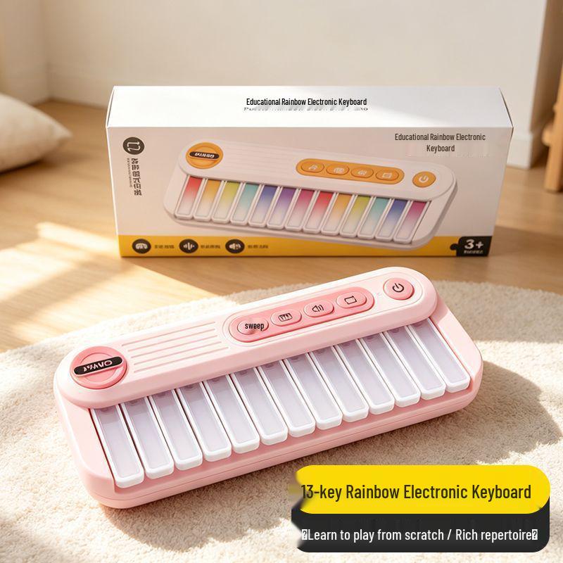 Rainbow Mini Rabbit Electronic Keyboard - Beginner's Musical Toy for Children