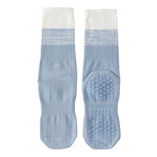 1 Pair Yoga Socks with Non-slip Gripper Breathable Moisture-Wicking Ballet Dance Fitness Pilates Athletic Gym Sports Mid-calf Cotton Socks