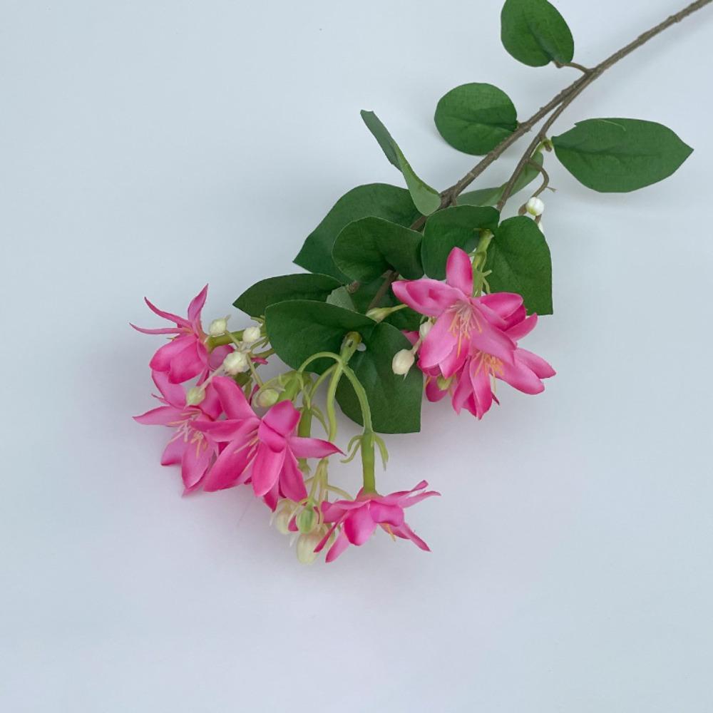 

DIY Decoration Artificial Jasmine Bouquet 3-Forked Design Simulated Flower Home Table Decor розы красного