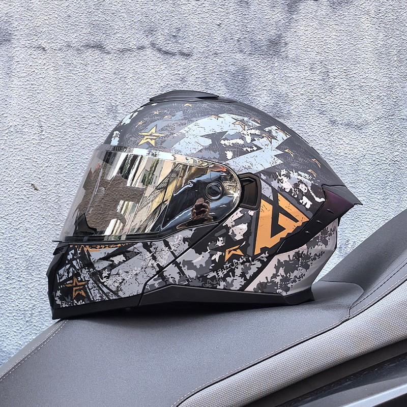 DOT ECE Certified Full Face Motorcycle Helmet Men Women Flip-Up Design ABS Shell All Season Use