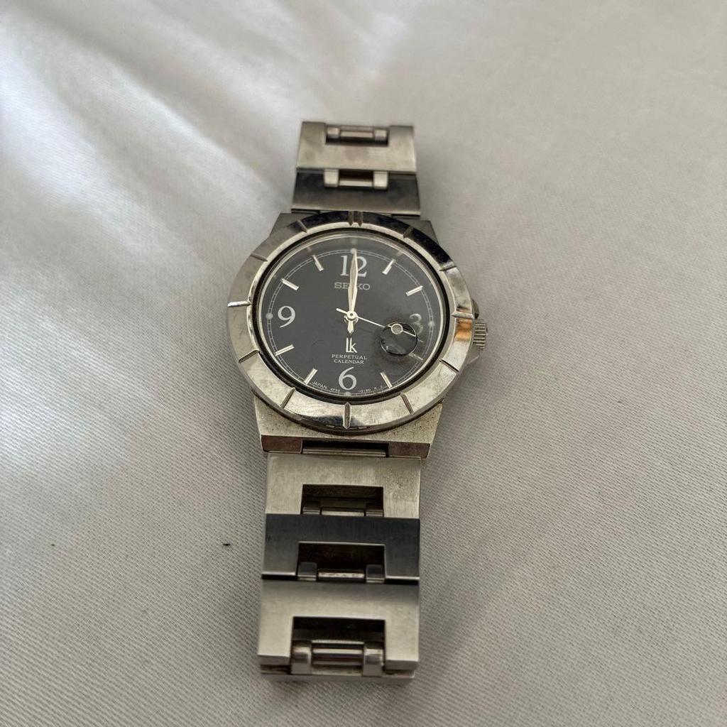 Used Seiko Lukia 4F32-0160 Perpetual Calendar Black Dial