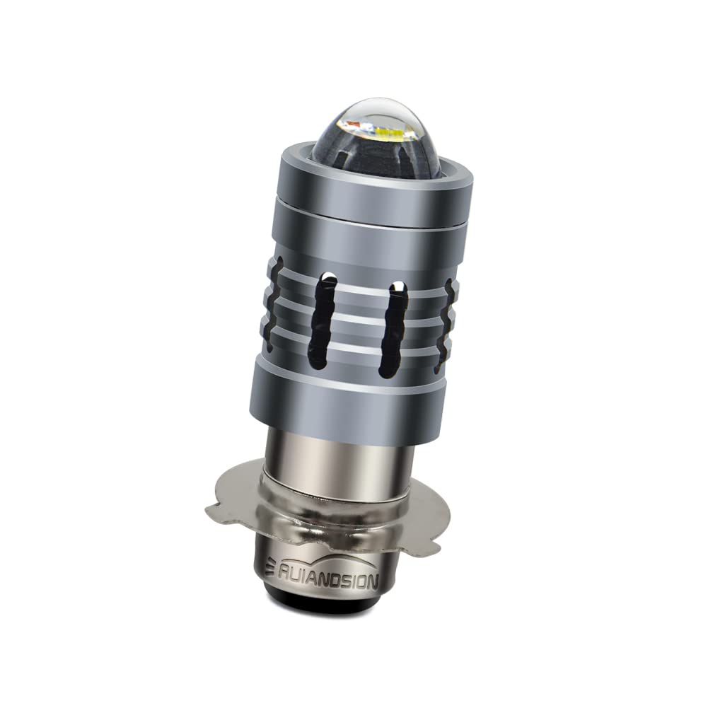 

Ruiansion P15D-25-3 LED Motorcycle Headlight Bulb White AC 12-36V/DC 12-80V P15D-25-3