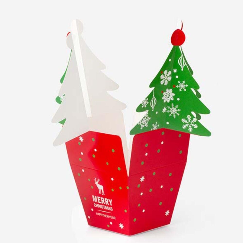 10 Pcs DIY Christmas Tree Candy Box Large Capacity Gift Packaging Box Christmas Gift Box  New Year