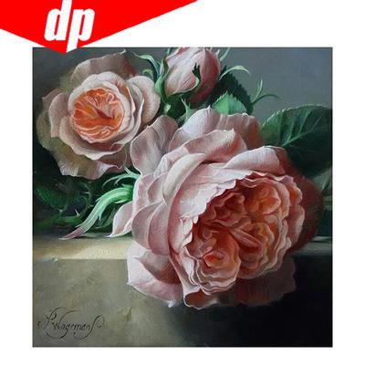 Fleur diamant broderie 5D bricolage diamant peinture point de croix photo diamant rond complet