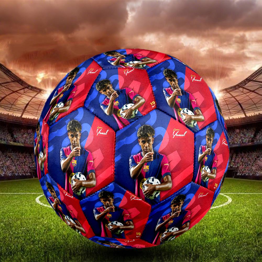 Yamal Size 5 Soccer Ball Machine-Stitched Indoor/Outdoor Universal Football perfect gift for sports enthusiasts