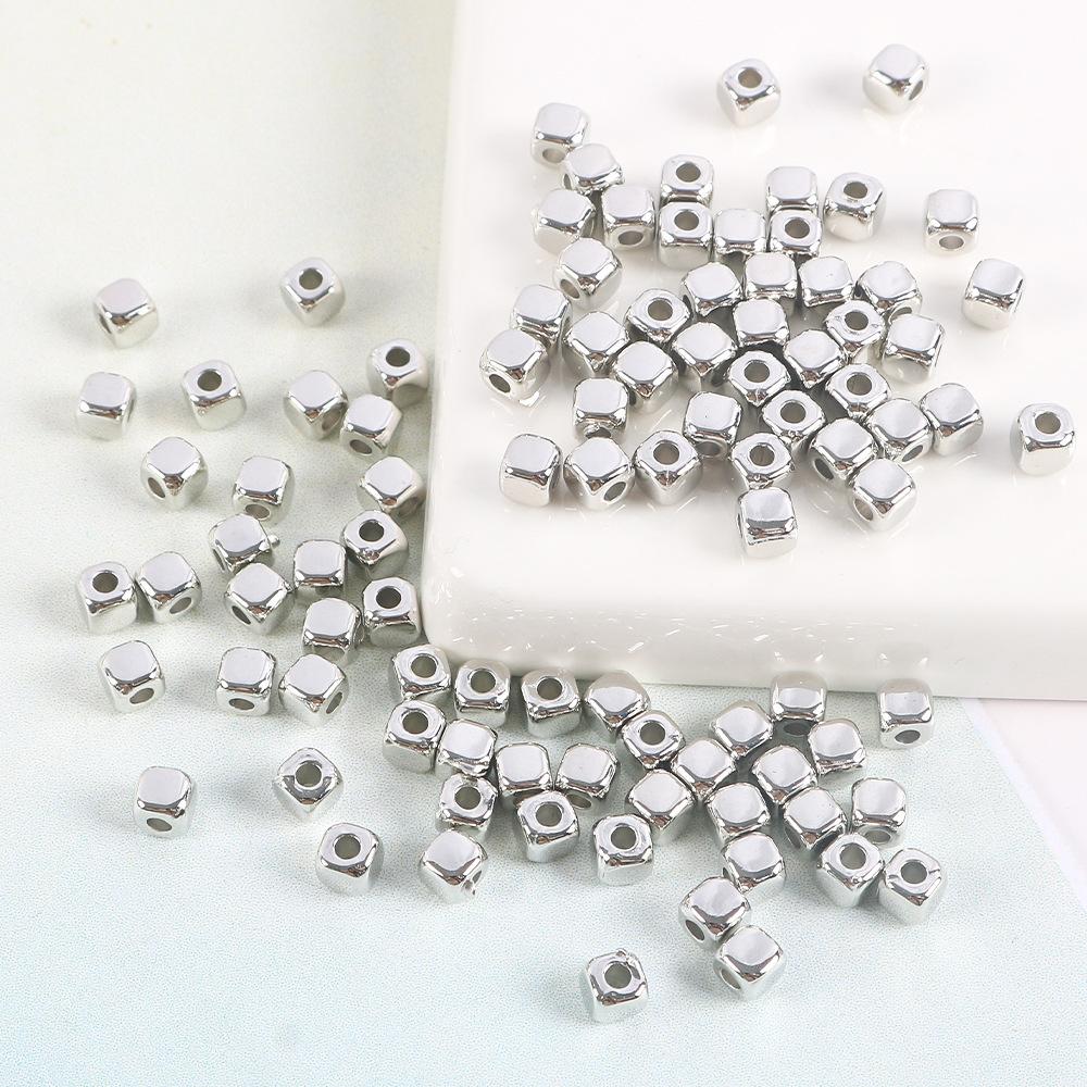 

Ccb Маленький квадратный разделитель бусин Свободная бусина Квадратный с обрезанными углами Перламутровая поверхность Сплошной бисерный Материал для DIY ожерелья Ювелирные аксессуары 3mm 200pcs