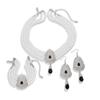 "European-American Square Rhinestone & Pearl Beaded Choker Necklace Set”