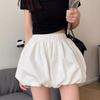 Women's High Waist A-Line Mini Skirt Solid Color Tiered Tulle Puffy Balloon Skirt