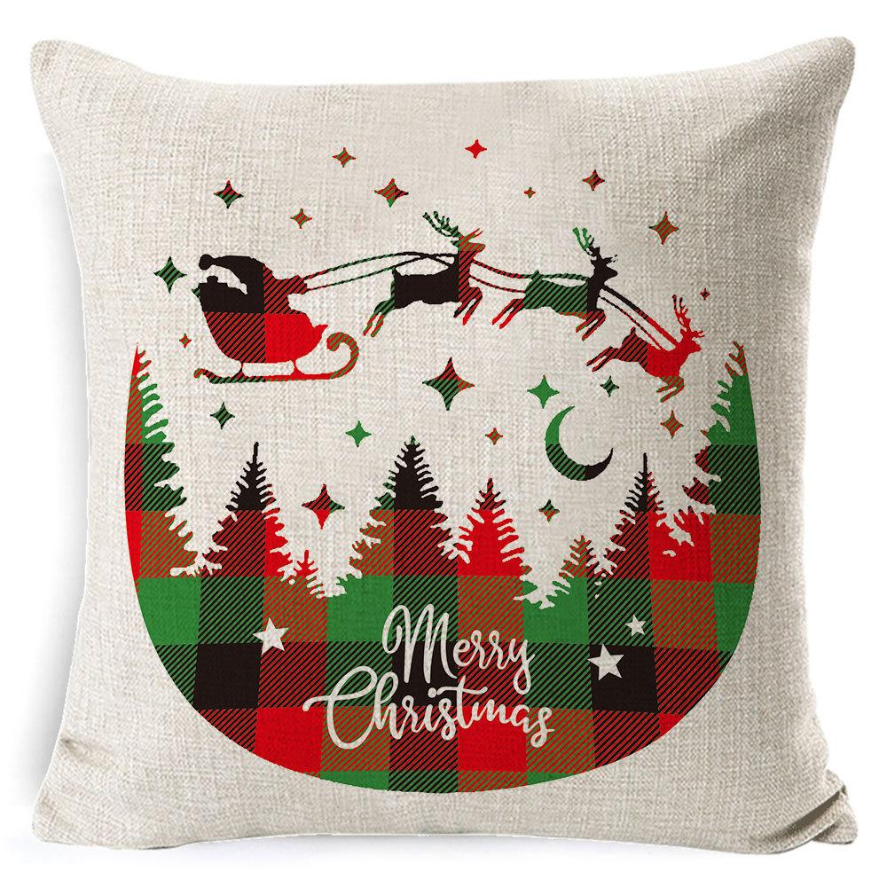 Nový vánoční povlak na polštář kostkovaný polštář domov pohovka polštář povlak na polštář dárek postel polštář
