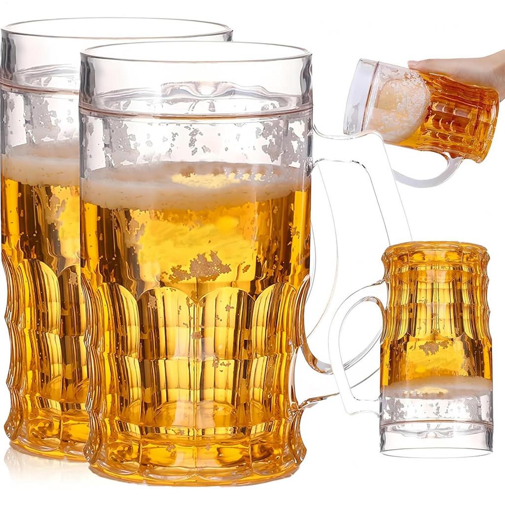 Fake Beer Mug Funny Water Cup, Novelty Prank Toy & Gag Gift for Adults Coworkers, Creative Desk Ornament for Office Home Decor