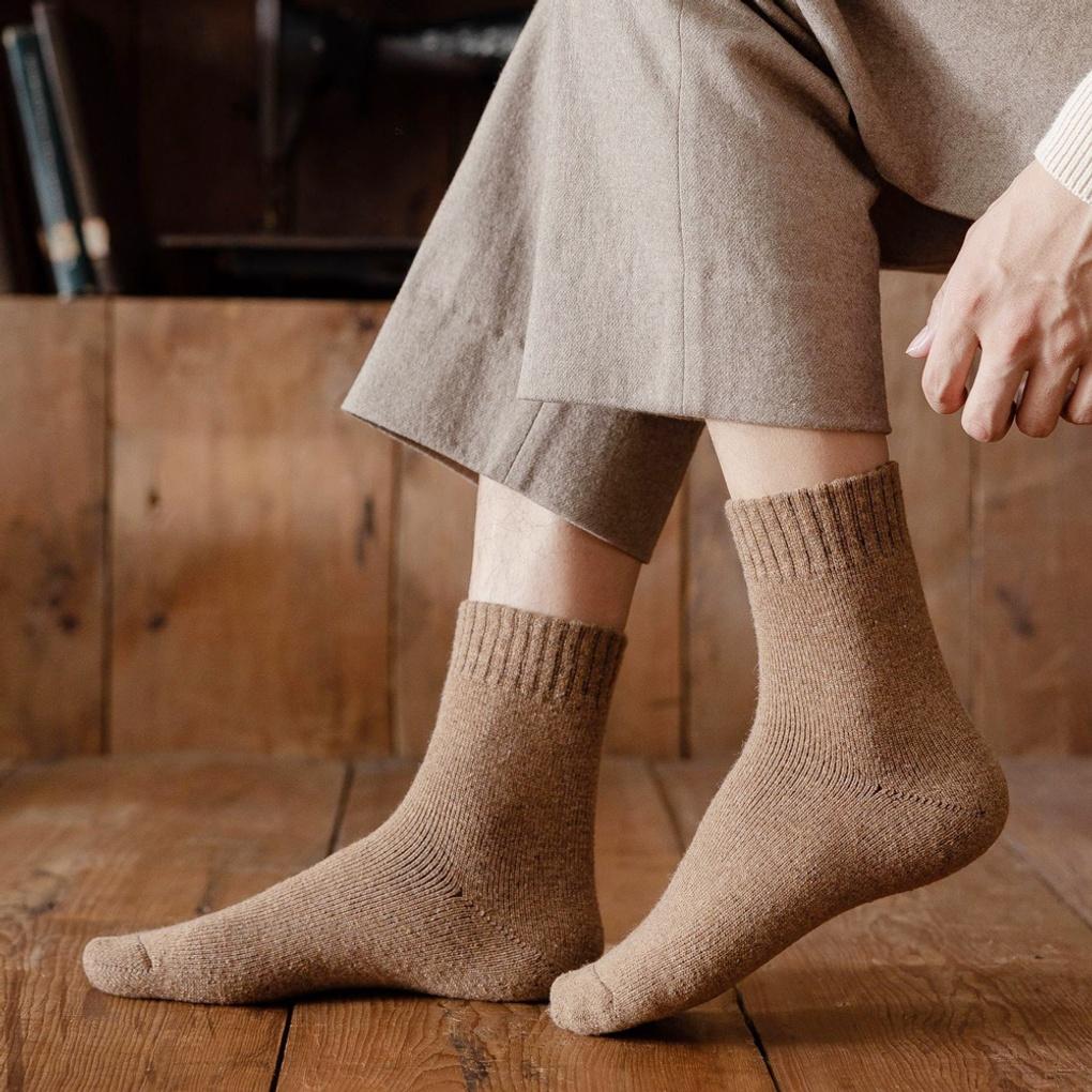 10 pairs of men's and women's autumn knit banded socks