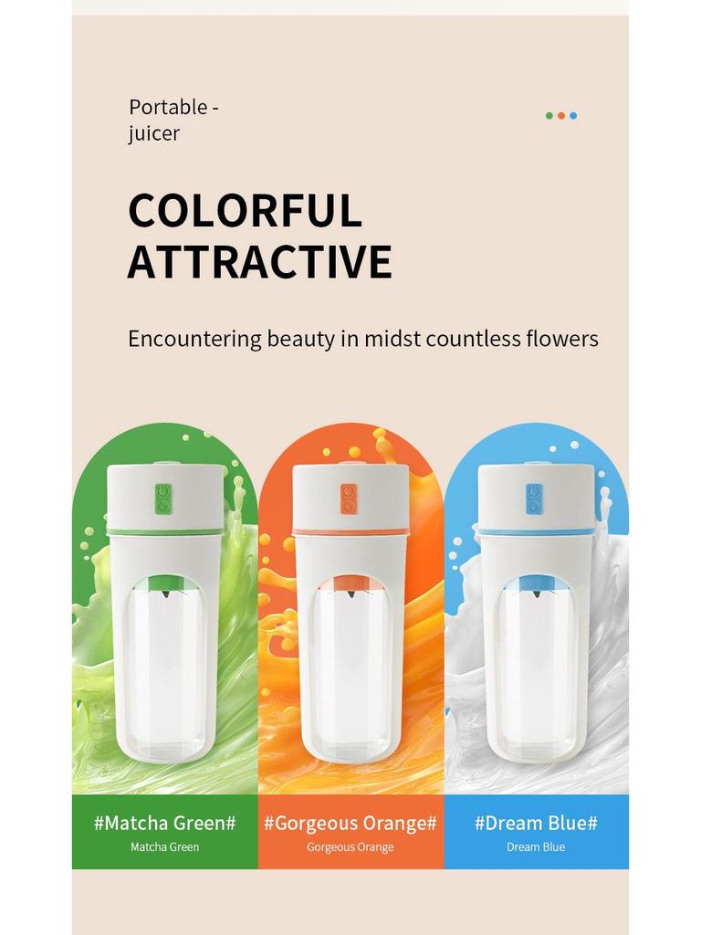 Wireless Portable Mini Electric Juicer with USB Charging