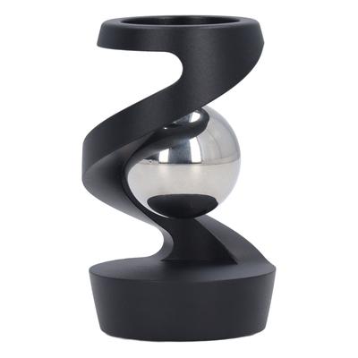 Desktop Suspended Gyroscope Reduce Anxiety Silver Bead Aluminium Alloy Rotating Gyroscope Desk Toy