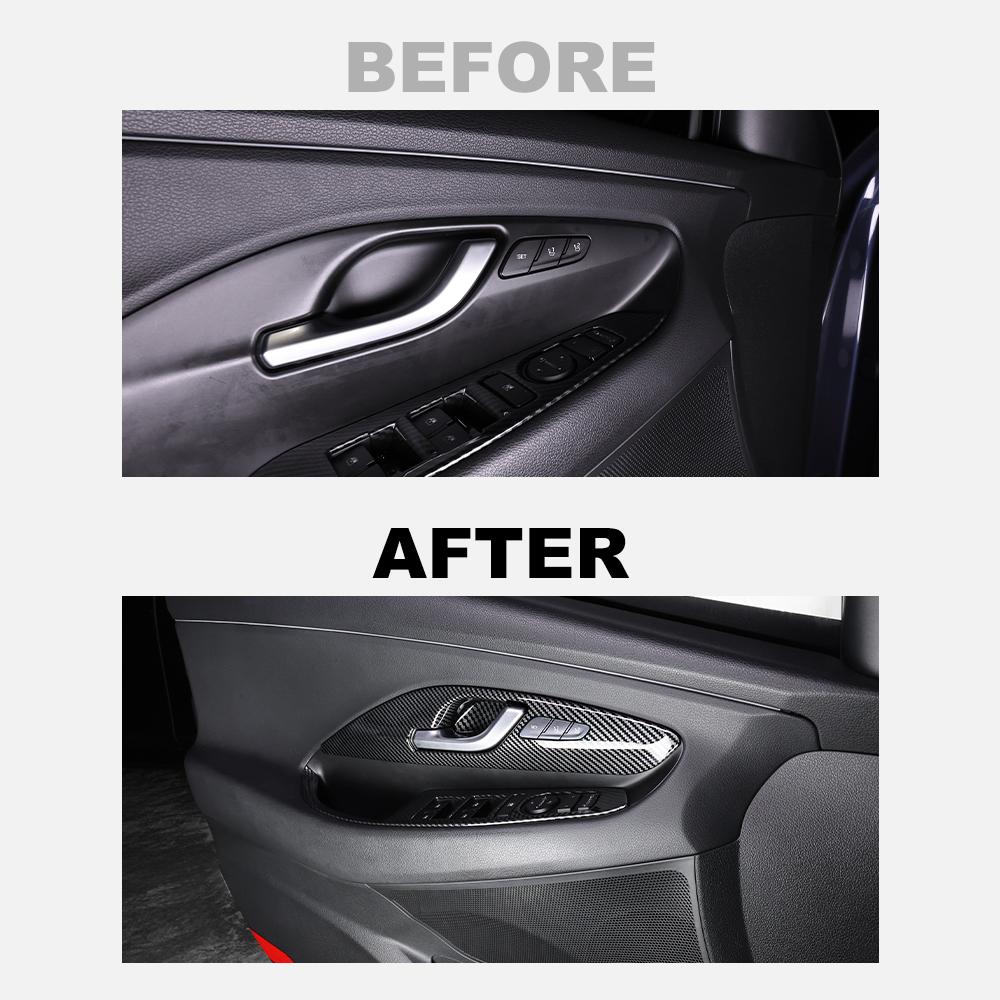 4PCS For Hyundai I30/ I30N 2017-2025 Left-hand Drive Interior Accessories Auto Interior Mouldings Inner Door Handle Cover Trim