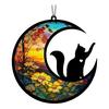 Pet Memorial Sun Catcher Dog Cat Suncatcher Pet Memorial Keepsake Stained Glass Style Hanging Decoration for Loss of Dog Sympathy Gift