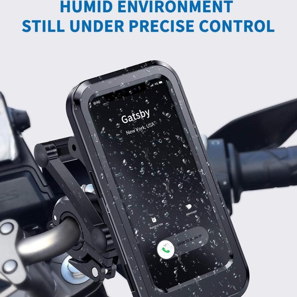 Waterproof Motorcycle Bicycle Mobile Phone Holder Universal GPS 360 ° Rotation Adjustable Motorcycle Mobile Phone Holder