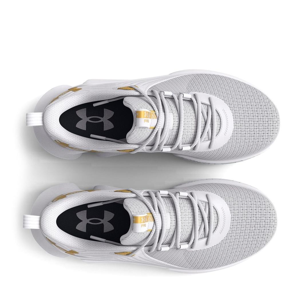 UA FLOW FUTR X 2White White Metallic [Under Armor] Gold28.0